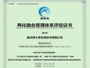 重庆博士泰公司顺利通过国家级两化融合评定